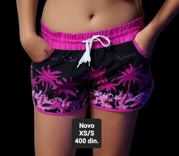 ženske pantalone sa džepovima: XS (EU 34), bоја - Šareno, Sa ilustracijom