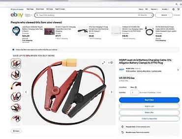 Alati za automobile: Adapter kleme za akumulator sa XT60 konektorom - Par start/naponskih — 7