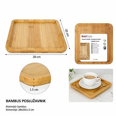 KMT Kvadratna posuda za skladištenje od bambusa 2407338 Elegantna