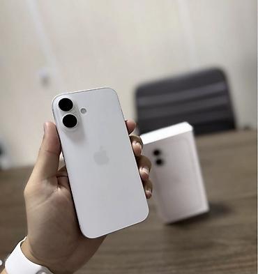 IPhone 16, 128 GB, Ağ, Zəmanət, Simsiz şarj, Face ID