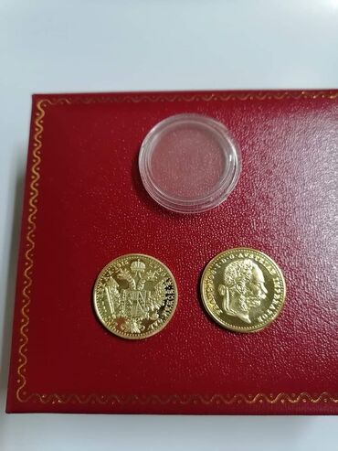 Numizmatika i filatelija: Veliki dukat Franc Jozef 24K pozlata
Cena:1700din mali dukat 1200 — 2