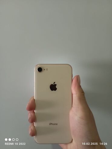 казахская симка: IPhone 8, Б/у, 256 ГБ, Золотой, Чехол, 100 %