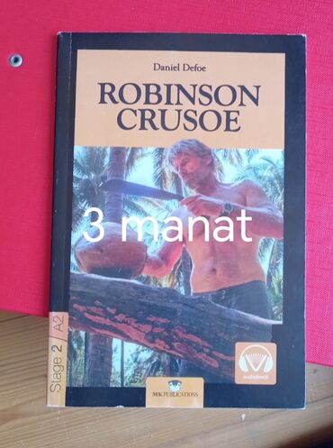 Bədii ədəbiyyat: Robinson Crusoe ingilis dili nagil kitabi ingilisce tapşırıqli, testli