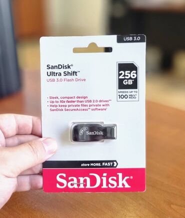 aux usb: Fləşkart Sandisk Ultra Shift 256 GB Usb 3.0 Metrolara Çatdırılma