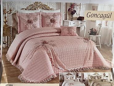 Текстиль: 🌸 Süd rəngində yataq örtüyü dəsti satılır 🌸 Cəmi 2 dəfə istifadə — 1