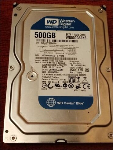 Hard diskovi, eksterni diskovi: Hard Disk 500GB WD SATA II Proizvođač: Western Digital Model — 1