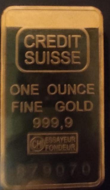 kulcə: Məhsul: Credit Suisse külçəsi - Marka və istehsalçı damğası: Credit — 2