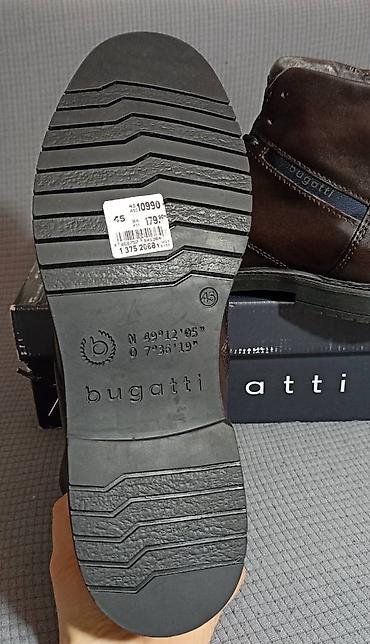 Čizme: Muške zimske kožne čizme original Bugatti broj 45 Nove,nikad nošene - — 7