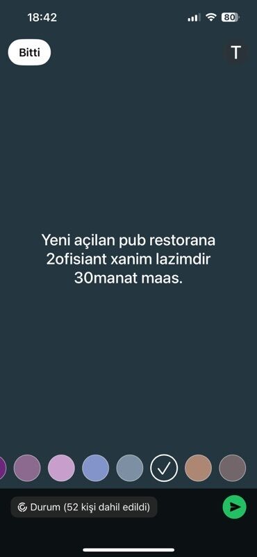 Otel, kafe, restoranlar: Ofisiant tələb olunur, Pivə barı, Aylıq ödəniş, İstənilən yaş, 1 ildən az təcrübə