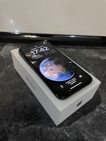 sim karta iphone 4: IPhone X, Б/у, 64 ГБ, Черный, Чехол, Коробка, 100 %