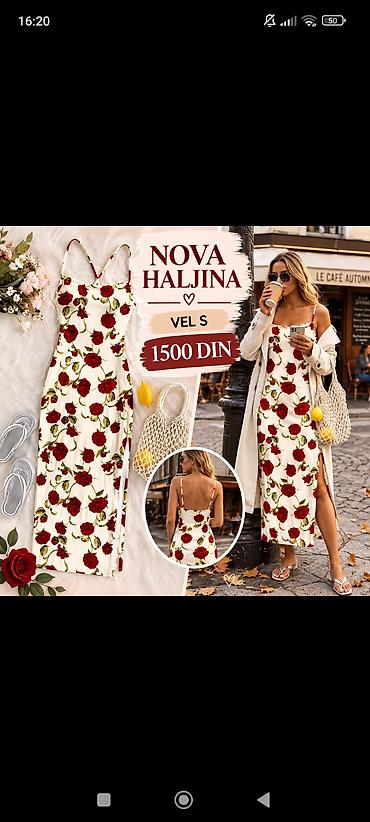 haljine comma: Nova haljina – veličina S – 1500 din - Model: duga letnja haljina sa — 1