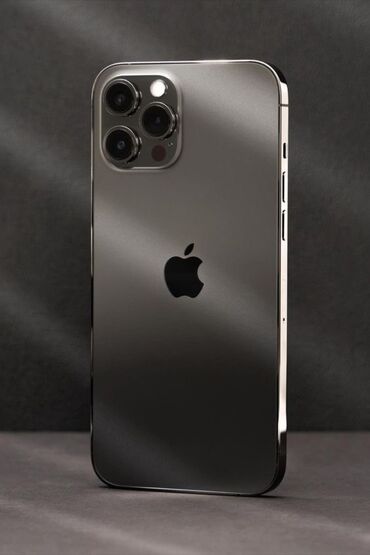 6 айфон: IPhone 12 Pro, Колдонулган, 128 ГБ, Black Titanium, Кабель, 87 %