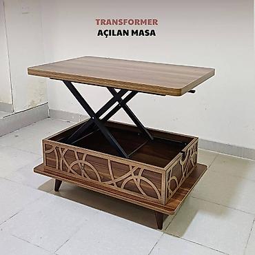 Masalar: Jurnal masası, Yeni, Transformer, Laminat, Dördbucaq masa — 4