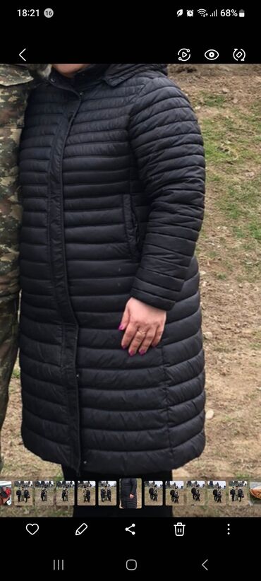 uteplennaya detskaya kurtka: Женская куртка 5XL (EU 50), 6XL (EU 52), цвет - Черный