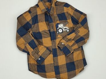 Shirts: Shirt 4-5 years, condition - Good, pattern - Cell, color - Yellow