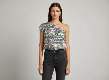 bluzki nietoperz plus size: Blue, Жіноча блуза, розмір M