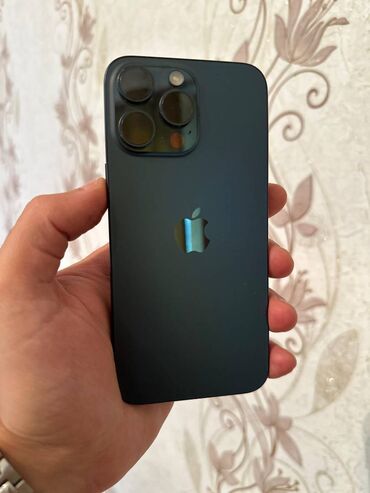 Apple iPhone: IPhone 15 Pro Max, 256 GB, Blue Titanium, Barmaq izi, Face ID