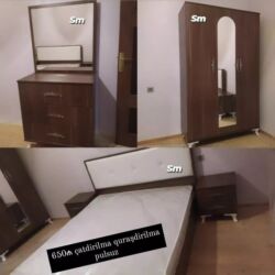 Yataq otağı dəstləri: 2 təknəfərlik çarpayı, Dolab, Komod, Termo, Azərbaycan, Yeni — 4