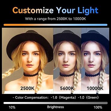 Foto və videokameralar: Ulanzi VL360 RGB – foto və video çəkilişlər üçün portativ RGB tam — 7