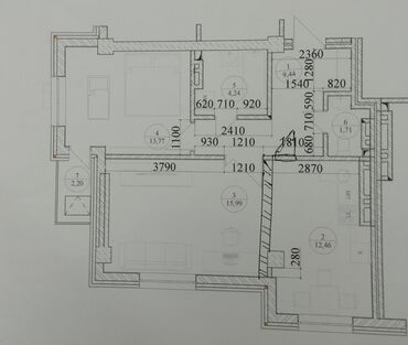 купить квартиру в ленинском: 2 бөлмө, 60 кв. м, Элитка, 10 кабат, ПСО (өзү оңдоп түзөтүп бүтүү үчүн)