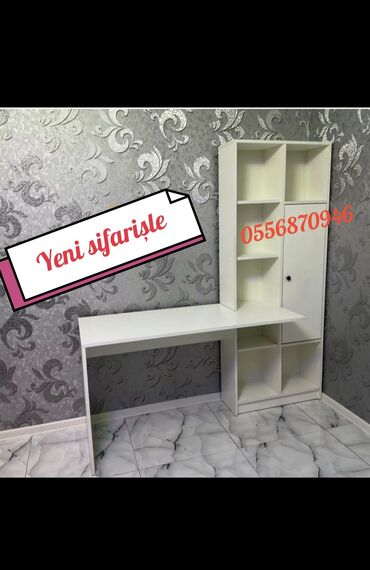 Uşaq masaları: Oğlan və qız üçün, Yeni, Siyirməli, Yazı masası, Stulsuz — 22