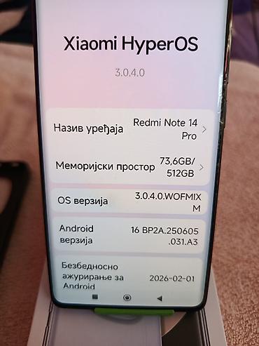 Xiaomi: Xiaomi Redmi Note 14 Pro – 512 GB Redmi note 14 pro ocuvan telefon sa — 2