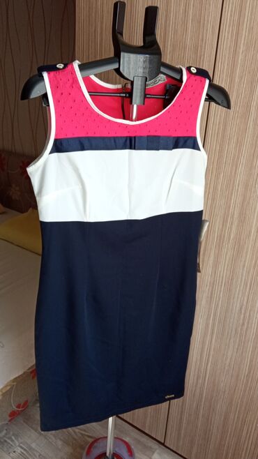 kožna haljina zara: L (EU 40), color - Multicolored, With the straps