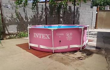 Бассейны: Каркасный бассейн Intex, круглый, розовый. - Тип: наземный каркасный — 1