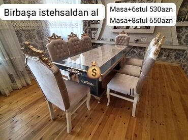 Masa və oturacaq dəstləri: Masa ve oturacaq rəng seçimi var