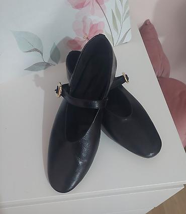 lil solid accessories: Crne baletanke sa kaišem (Mary Jane stil) - Boja: crna - Model — 1