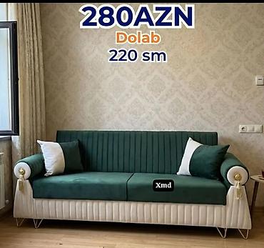 embawood dolablar: Məhsul: Yaşıl-ağ rəng kombinində divan - Üst hissə: tünd yaşıl — 1