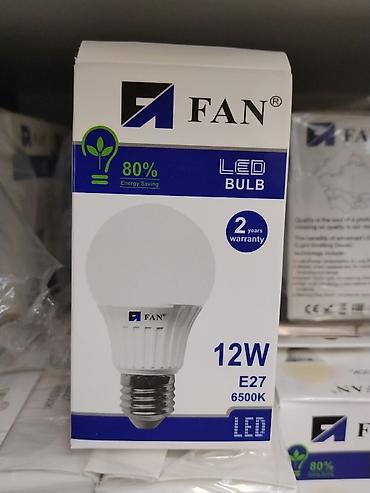 Лампочки: LED-лампа FAN 12W, цоколь E27, 6500K Характеристики: - Мощность: 12 — 1