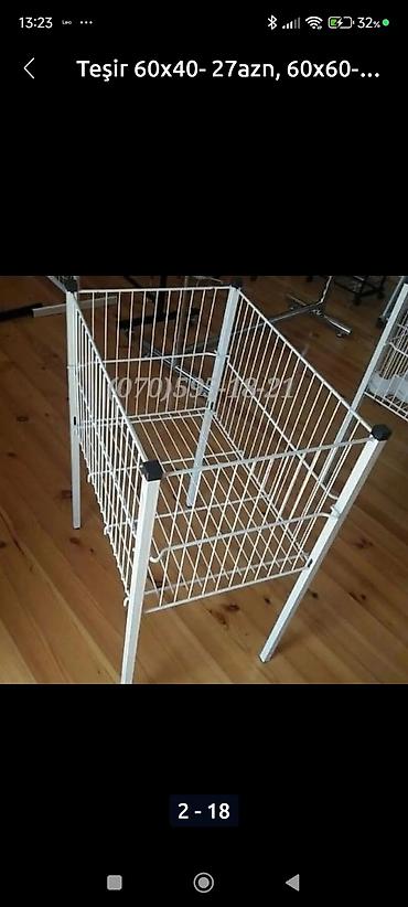 sok aprtı: Mağaza və anbarlar üçün metal tel səbət/teşhir stendi. - Material — 1