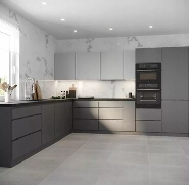 Sifarişlə mətbəx mebeli: Sifarişlə mətbəx dəsti, Özü çəkən petlələr, Sadə laminat, Kredit var, Rayonlara çatdırılma, Pulsuz çatdırılma — 13