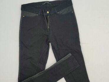 stradivarius woskowane spodnie z wysokim stanem: Zara, Material trousers for women, size S (EU 36)