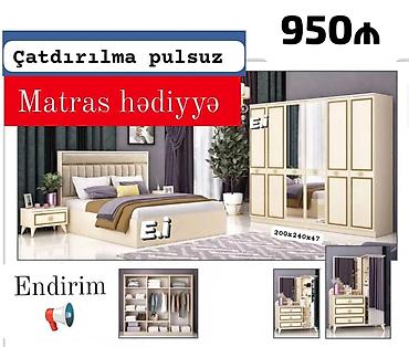 Yataq otağı dəstləri: 2 təknəfərlik çarpayı, Dolab, Termo, 2 tumba, Rusiya, Yeni — 27