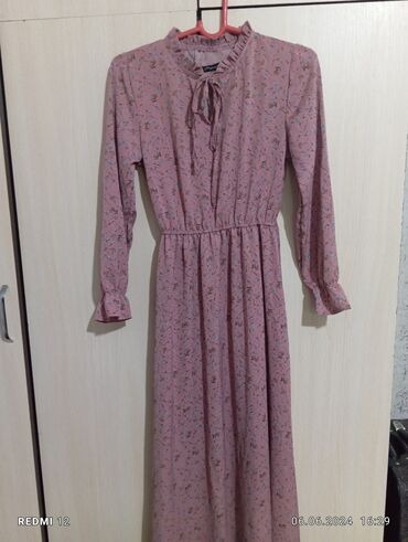 розовое платье: Повседневное платье, Made in KG, Лето, Длинная модель, XL (EU 42), 2XL (EU 44)
