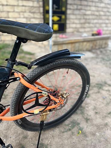 BMX tipli dağ velosipedi - Çərçivə: İki rəngli (qara-narıncı) möhkəm