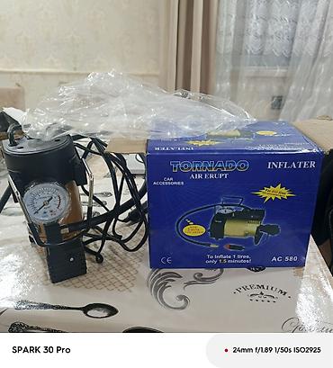 islenmis tekerlerin satisi: Tornado Air Erupt AC 580 – avtomobil şinləri üçün kompressor — 1