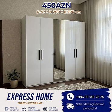 Dolablar: Yeni, 5 qapı, Güzgülü, Açılan, Düz dolab — 1