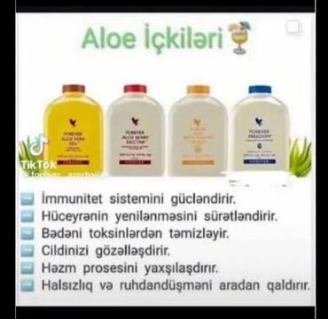 Vitaminlər və BAƏ: Məhsul: Forever Aloe İçkiləri – 1 litr qablaşdırma (13.8 fl oz x2) — 1