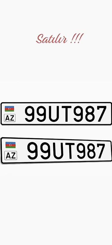 tap az 07: Avtomobil nömrə nişanı: 99-UT-987 - Ölkə/kod: AZ (Azərbaycan) - — 1