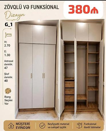 ağ qapı: Zövqlü və funksional dizayna malik qarderob şkafı (model G_1) - — 1