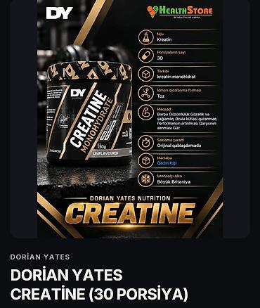 whey protein isolate: Məhsul: Dorian Yates Nutrition – Creatine Monohydrate (30 porsiya) - — 1