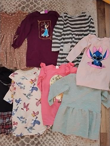 farmerke za devojčice: Lot haljinica za devojčice – različiti modeli sa dugim rukavima — 3