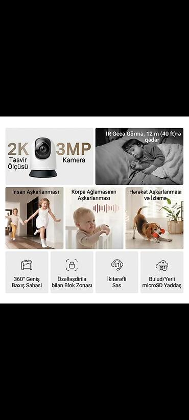 kamera ev ucun: Mercusys MC210 Pan/Tilt Home Security Wi‑Fi Kamera - 2K (QHD) görüntü — 7