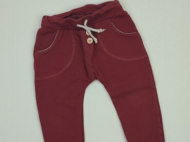 legginsy skórzane bordowe: Sweatpants, 6-9 months, condition - Good