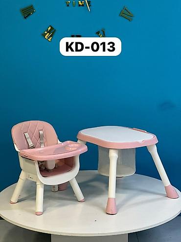 Uşaq dünyası: KREDİT VAR! KD-013 körpə üçün çoxfunksiyalı yemək stulu və masa seti — 4