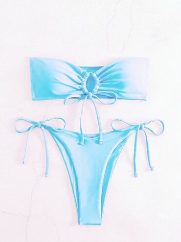 calzedonia jednodelni kupaci: L (EU 40), Lycra, Single-colored, color - Light blue