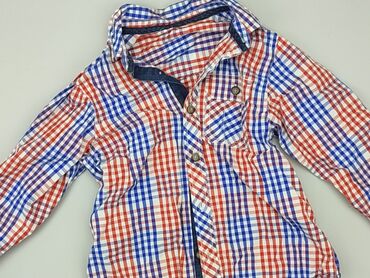 koszule z konopii: Shirt 7 years, condition - Very good, pattern - Cell, color - Blue